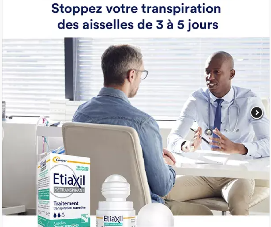 Etiaxil Détranspirant Sudo-Régulateur à Bille - Peaux Sensibles Aisselles.