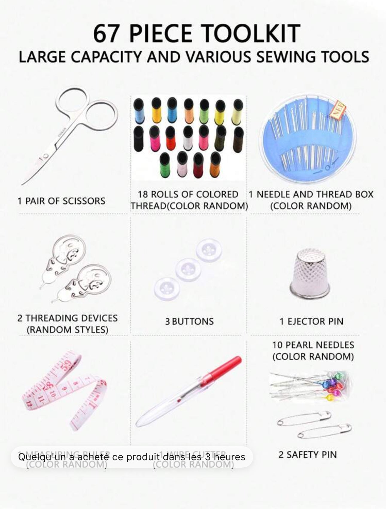 Kit de couture portable Outils de couture domestique